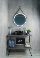 Раковина Gid Nc9077 52230 накладная черная глянцевая 40x30x18