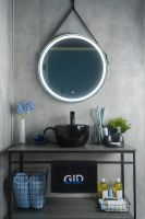 Раковина Gid Nc9077 52230 накладная черная глянцевая 40x30x18