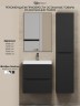 Тумба под раковину для ванной Uperwood Tanos 70 см, подвесная, черная матовая