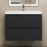 Тумба под раковину для ванной Uperwood Tanos 70 см, подвесная, черная матовая