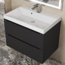 Тумба под раковину для ванной Uperwood Tanos 70 см, подвесная, черная матовая