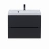 Тумба под раковину для ванной Uperwood Tanos 70 см, подвесная, черная матовая