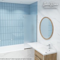 Шторка для ванны IBERICA BLANCA Mod.403 неподвижная матовое стекло/хром 70х140см (IB403.MC.140.70)