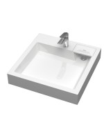 Раковина над стиральной машиной Uperwood Vission 60х60х11 см, белая глянцевая