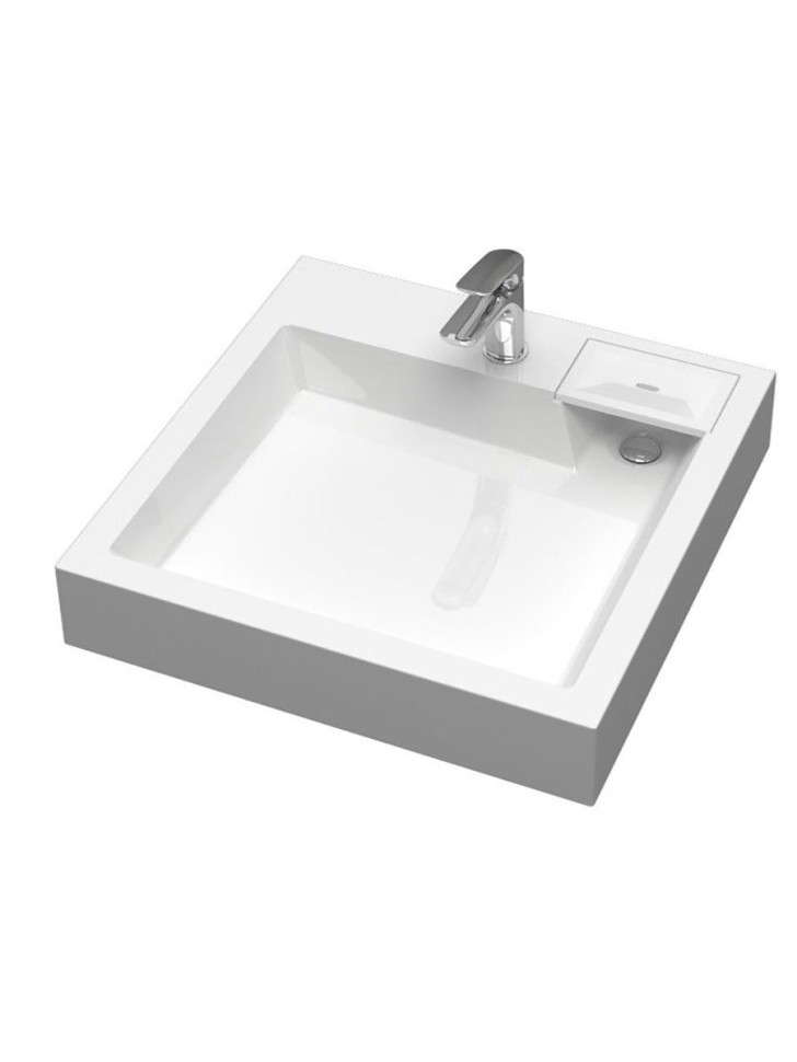 Раковина над стиральной машиной Uperwood Vission 60х60х11 см, белая глянцевая