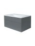 Тумба под раковину для ванной подвесная Uperwood Lotus Premium 80х50х42 см, серая