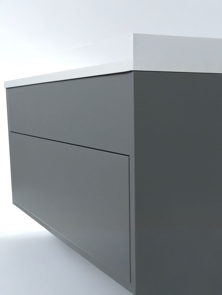 Тумба под раковину для ванной подвесная Uperwood Lotus Premium 80х50х42 см, серая