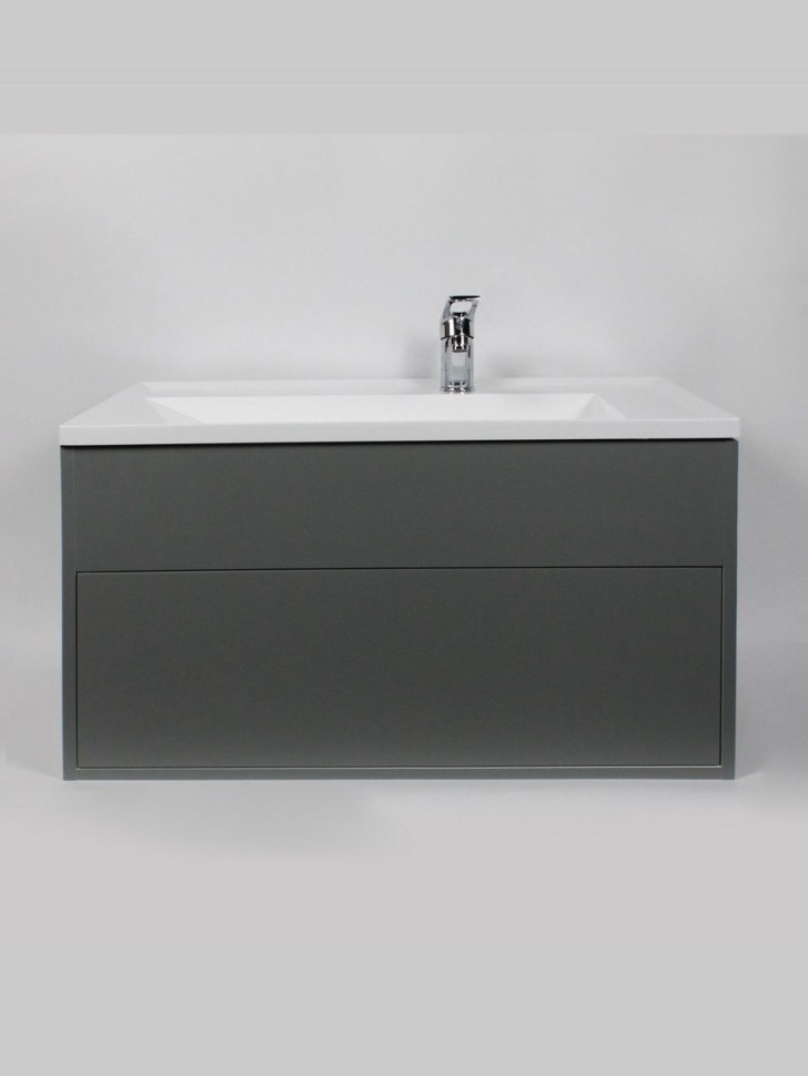 Тумба под раковину для ванной подвесная Uperwood Lotus Premium 80х50х42 см, серая
