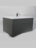 Тумба под раковину для ванной подвесная Uperwood Lotus Premium 80х50х42 см, серая