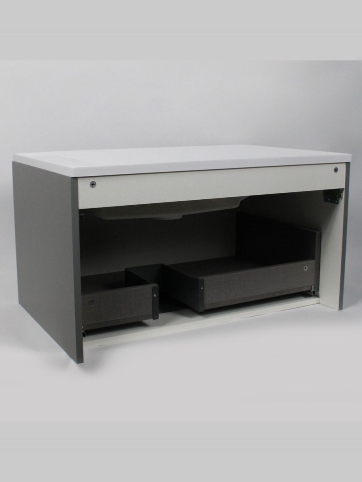 Тумба под раковину для ванной подвесная Uperwood Lotus Premium 80х50х42 см, серая