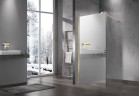 Душевая перегородка Walk-In VSW-1H100MRG, 1000*2000, матовый золотой, стекло зеркальное