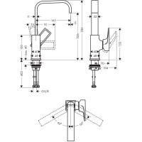 Смеситель для раковины Hansgrohe Metropol 230 74511000 хром