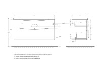 База под раковину подвесная BelBagno MARINO-H60-1200-2C-SO-RW-P