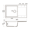 Кухонная мойка Omoikiri Daisen 86-SA Artgranit/бежевый