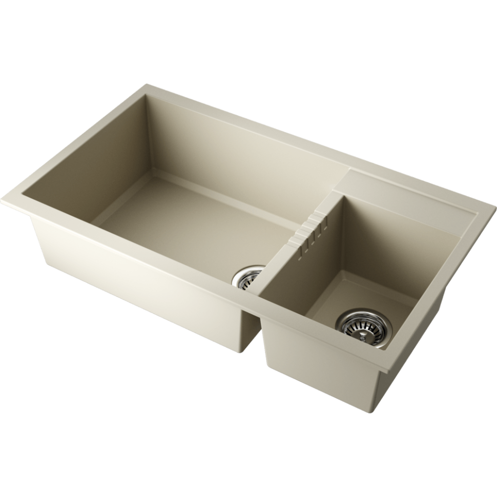 Кухонная мойка Omoikiri Tedori 86-2-LB-BE Tetogranit/ваниль