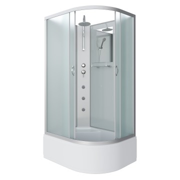 Душевая кабина Niagara Classic NG-2310-14LBKTG (120х80х210) высокий поддон(40см),стекло матовое,4 места