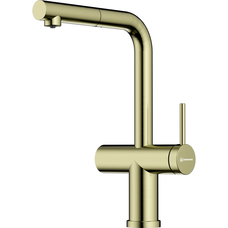 Смеситель для кухни Omoikiri Karatsu-S-LG латунь/светлое золото