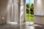Душевой уголок Garda VSS-1G8010CLBN, 1000*800, брашированный никель, стекло прозрачное