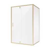 Душевое ограждение Niagara Nova NG-43-12AG-A80G (120х80х195) прямоугольник,золото,двери распашные,стекло прозрачное,2 места