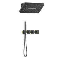 Душевая система встроенная с термостатом Timo Petruma SX-5249/03SM черный