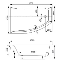 Акриловая ванна VAGNERPLAST VERONELA OFFSET 160x105 Right