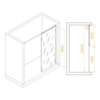 Душевая перегородка RGW WA-033 (Прозрачное, 900)