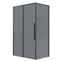Душевое ограждение Grossman Galaxy 100.K33.01.140.21.10-200.K33.01.80.21.10 (140х80х195) Раздвижная,черный матовый,стекло тонированное,2 места