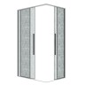 Душевое ограждение Grossman Galaxy 300.K33.01.9080.10.02 (90х80х195) прямоугольник,раздвижная,хром,стекло шиншилла, 1 место