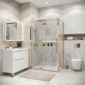 Душевое ограждение Grossman Cosmo 100.K33.02.120.32.00-200.K33.02.90.32.00 (120х90х195) раздвижная,золото сатин,стекло прозрачное,2 места