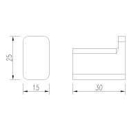 AQM7301CR Tivoli Крючок, хром