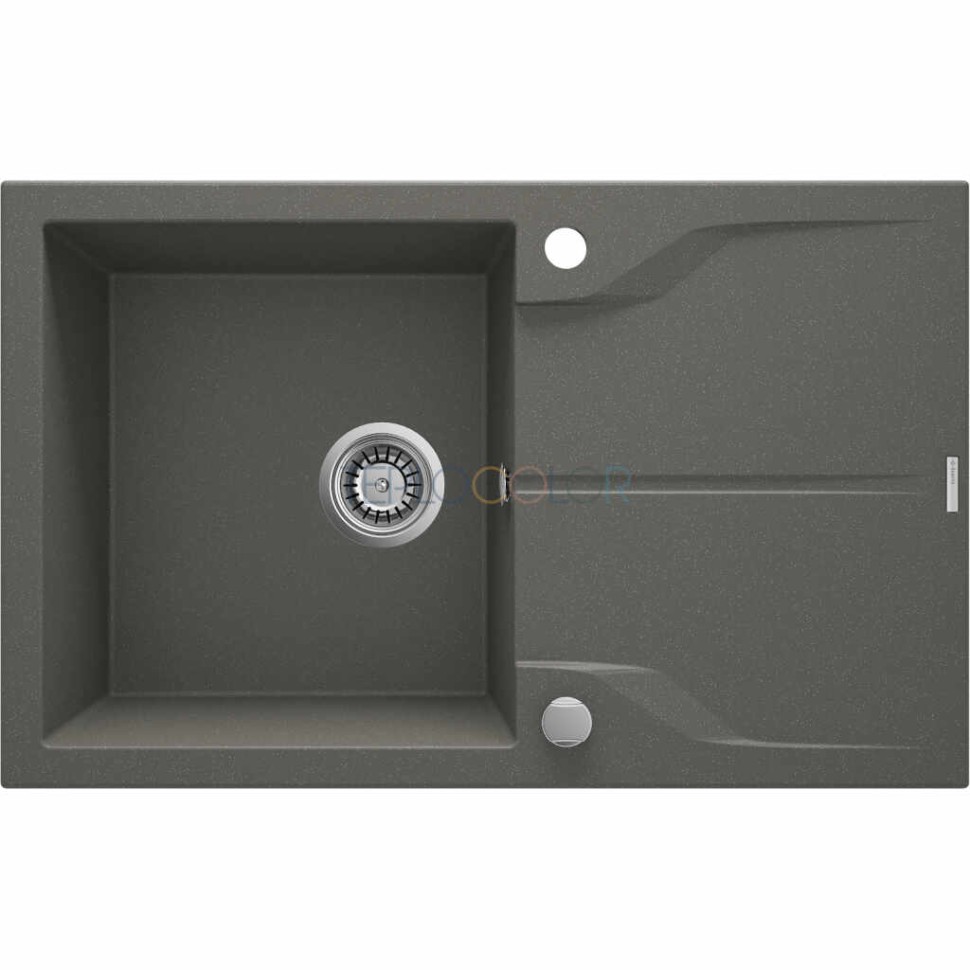 Гранитная мойка, 1-чаша с осушкой - монтуриемый на ровни со столешницей