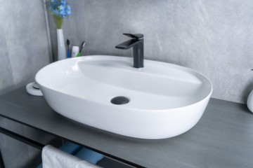 Раковина Gid D1346 51194 накладная белая 61x41x14