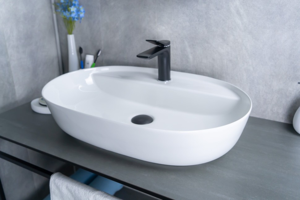 Раковина Gid D1346 51194 накладная белая 61x41x14