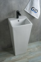 Раковина Gid Nb147 81104 накладная белая 34x33x85