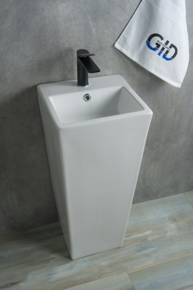 Раковина Gid Nb147 81104 накладная белая 34x33x85