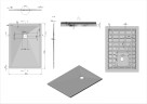 Поддон для душа из искусственного камня  VST-4SR8011A, 1100*800*25, антрацит
