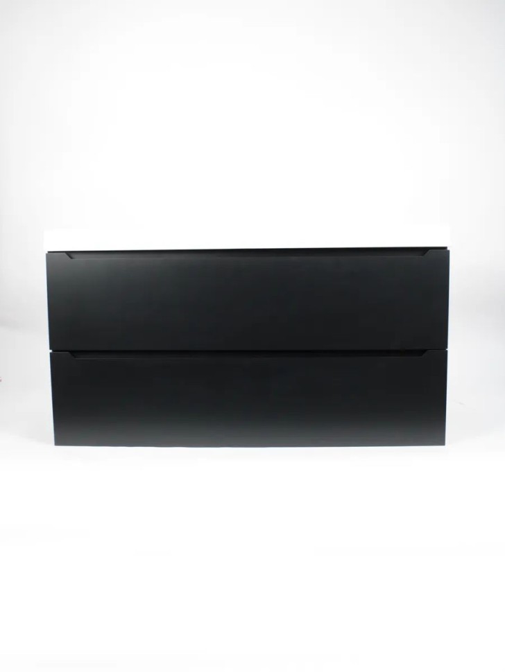 Тумба под раковину для ванной Uperwood Tanos 80 см, подвесная, черная матовая