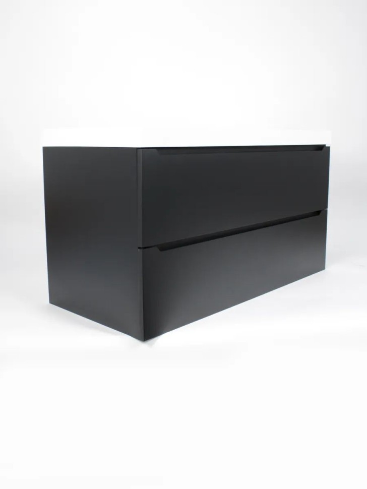 Тумба под раковину для ванной Uperwood Tanos 80 см, подвесная, черная матовая