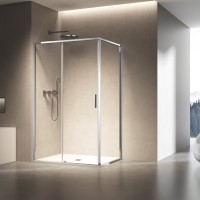 Душевой уголок Slim 8mm VSR-6SL9014CL, 1400*900, хром, стекло прозрачное