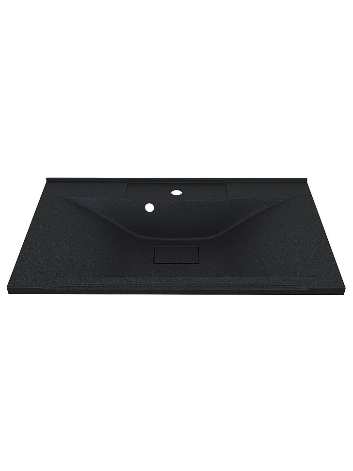Раковина для ванной кварцевая Uperwood Elen Quartz 80х45х15,8 см черная матовая, уголь