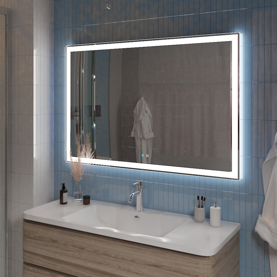 Зеркало голосовым управлением и подогревом BelBagno SPC-GRT-1200-800-LED-TCH-SND