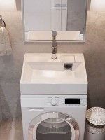 Раковина над стиральной машиной Uperwood Naomi, 60х50х11 см, белая глянцевая