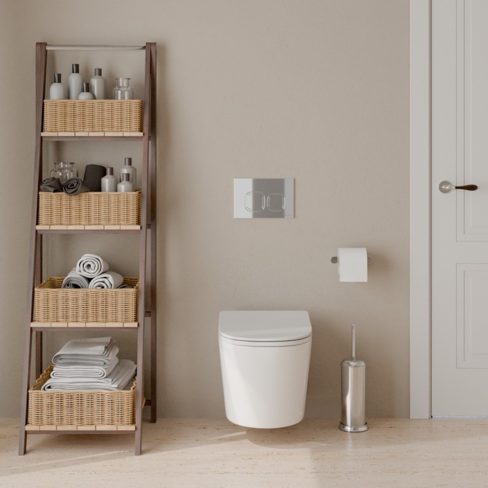 Комплект 3в1 IBERICA BLANCA инсталляция SILENCIO, унитаз BURGOS ALTO белый, кнопка смыва ESTI-Q хром глянцевый (IB001.BRA.231.833)