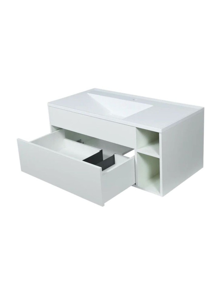 Тумба под раковину для ванной подвесная Uperwood Lotus Premium 100х50х42 см, белая