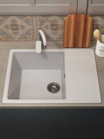 Кухонная мойка из искусственного камня Uperwood ECON UPD-202-001, прямоугольная, белая матовая