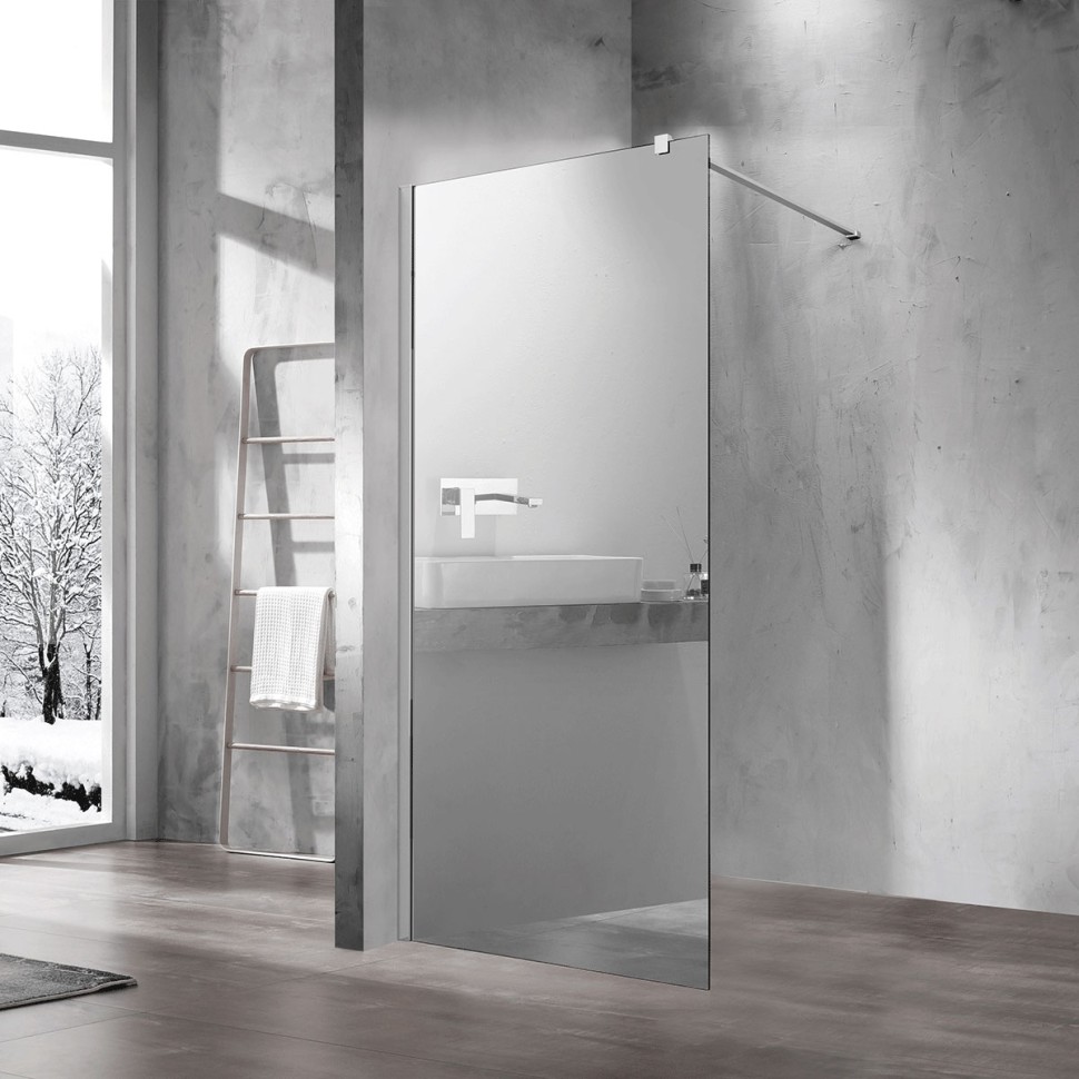 Душевая перегородка Walk-In VSW-1H100MR, 1000*2000, хром, стекло зеркальное