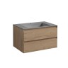 База под раковину Luka 800 подвесная, 2 выкатных ящика soft-close, N.Oak