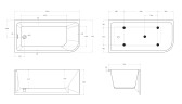 Акриловая ванна BELBAGNO BB712-1500-730-L