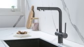 Смеситель для кухни SERPENTINE, серый металлик, Se213222-GRM, Paulmark