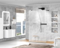 Душевая перегородка CEZARES LIBERTA-L-2-110-C-NERO